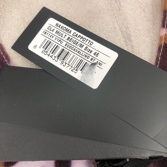 PINKO Italy Leopard Print Coat V Neck Purple Pink Sz Italy 46 US 10 NWT $400 - Picture 6 of 10